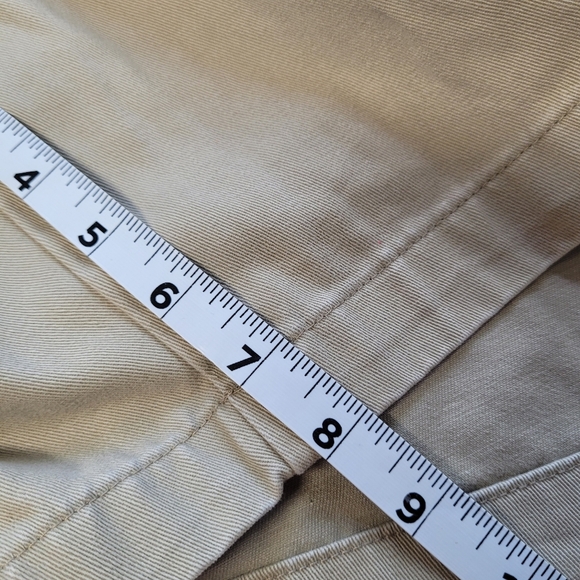 Vintage Eddie Bauer Pleated Shorts Mens 36 100% Cotton Khaki 90s Old Money - Picture 9 of 9